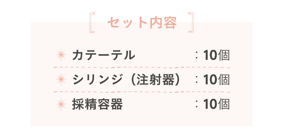プレメントシリンジ10回分　セット内容